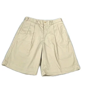 Pantalones Cortos de Golf Bills Khakis Para Hombre 34 Beige Plisado Frontal 100% Algodón Bolsillos Cortados - Imagen 1 de 9