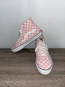 Zapatos de skate Vans Off The Wall rosa a cuadros talla alta 9,5 W/8 M - Imagen 1 de 9