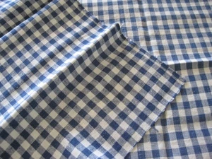 Old Blue White Linen Homespun Fabric Textile Primitive American Find - Picture 1 of 5