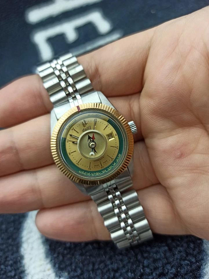 RELOJ PULSERA DE LUJO DALIL MUSULMÁN MECA BRÚJULA AUTOMÁTICA 🧭 ORACIONES Foto 1 de 1