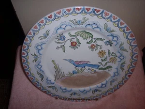 PLATO FIRMADO LG BLUEBIRD CERÁMICA VINTAGE ~ PURITA #192 - Imagen 1 de 10