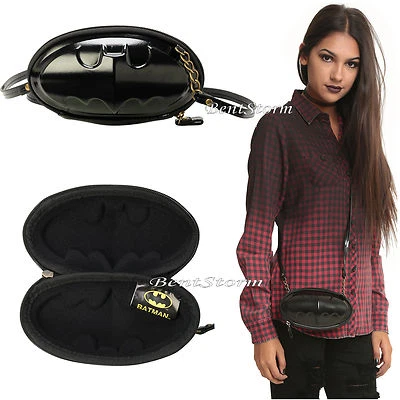 Escuadrón Suicida DC Comics Batman Bat Logo Moldeado Negro Bandolera Cartera NUEVO Foto 1 de 4