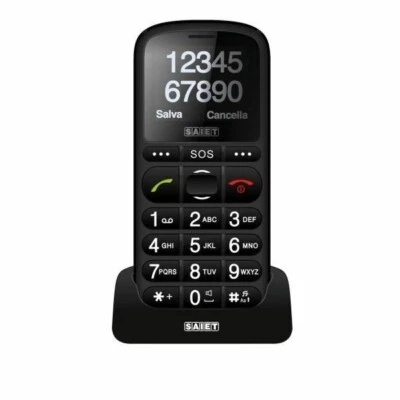 SAIET PRONTO MAX NERO CELLULARE PER ANZIANI TASTI GRANDI DISPALY 2.2" RADIO FM  - Immagine 1 di 3