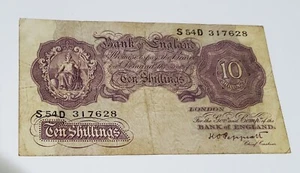 Great Britain Bank of England 10 Shillings Circulated Old Banknote - Picture 1 of 4