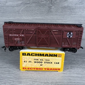 HO Scale Bachmann 1235 Wood Stock Car 41' Santa Fe ATSF 94135 - 1 Door Dmg - Picture 1 of 15