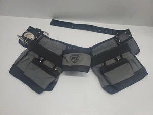 McGuire Nicholas Grey/Black Heavy Canvas Tool Belt 6-pouch/Hammer Ring. Nw/oTags - Picture 1 of 13