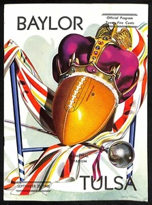 1948 Baylor Bears v Tulsa Hurricane Football Program 9/25 Jim Finks 78425b15 - Picture 1 of 2