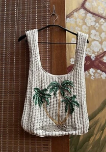 Alanui Palm Tree Embroidered Knitted Tote Bag - Picture 1 of 10
