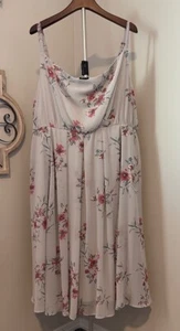 Torrid Maxi Chiffon Cowl Neck Neck Pleated Floral Dress Sz 3 - Picture 1 of 15