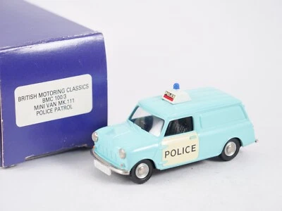 British Motoring Classics BMC 100/3 Mini Van MKIII POLICE 1/43 Nuovo In Scatola - Immagine 1 di 4