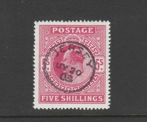 SG263: 5s Bright Carmine: 1903 'Jersey' thimble CDS: Aldred FACSIMILE Cover