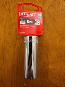 Craftsman 17mm 6 Point 3/8" Drive Polished Chrome Deep Socket CMMT44434 - Picture 1 of 2