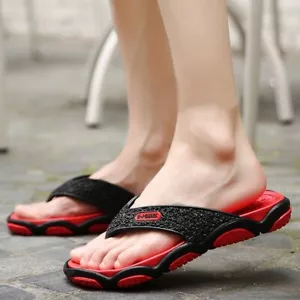 Men Thong Sandal Flip Flops Slippers Shoes Lightweight Walking Casual Beach Cosy - Picture 1 of 11