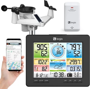 18-In-1 Wi-Fi Weather Station with 7-In-1 Solar Sensor Array, Temperature Humidi - Picture 1 of 7