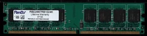 RamBo 1GB DDR2 667MHz PC2-5300U Non-ECC Unbuffered Desktop RAM Tested UPFWM - Picture 1 of 2