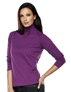 Top Denim & Co. Essentials cuello alto elástico A92004 2X nuevo con etiquetas naranja especia - Imagen 1 de 8