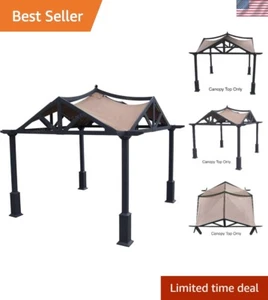 Elegant Brown Replacement Canopy Top for Lowe's 10ft x 10ft Gazebo - GF-9A037X - Picture 1 of 7