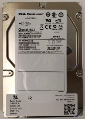 Seagate Dell EqualLogic 600GB 3.5" SAS Server Drive 10K RPM 6Gbps - ST3600002SS - Image 1 of 4
