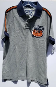 Disneyland Resort Parks NWT Polo 55 Racing Series HTF Large Polo Shirt Gray - Picture 1 of 6