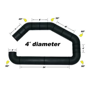 Tubo de admisión de aire frío universal AIRAID 100-400 4" U-BUILD-IT kit multiángulo - Imagen 1 de 4