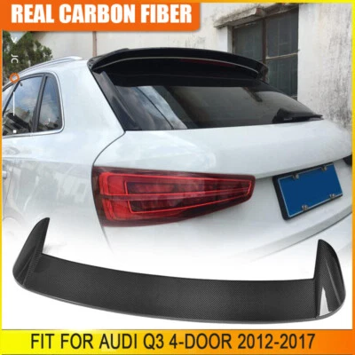 For Audi Q3 4-Door 2012-2017 Rear Roof Spoiler Window Wing Lip REAL Carbon Fiber - Imagem 1 de 4