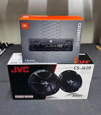 JBL Car Stereo Radio Mechless Bluetooth USB Aux with 16cm JVC 2way 300W Speakers - Image 1 of 4