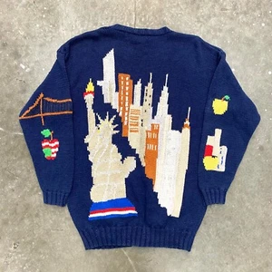 Cárdigan Bordado De Colección Nueva York AOP Diseñador Hecho a Mano ALD Bode NY - Imagen 1 de 6