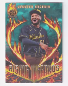 2024 Bowman Chrome RISING INFERNOS AQUA #RI-20 JACKSON CHOURIO RC Rookie 9/125 - Picture 1 of 2