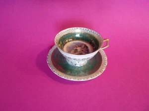 TAZA DE COLECCIÓN DE PORCELANA MOCA TAZA DE CUBIERTA HECHA A MANO - MARCA DE CESTA DE ABEJA VIENA - Imagen 1 de 12