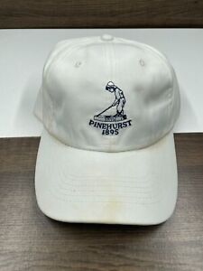 Vintage Imperial Pinehurst Golf Country Club White Hat Cap Strap Back Golfing