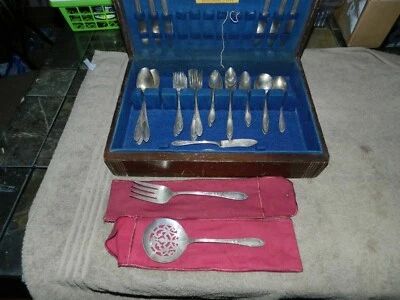 Oneida Heirloom Plate USA Chateau Silverplate Flatware 52件 套装  — 第 1/4 张图片