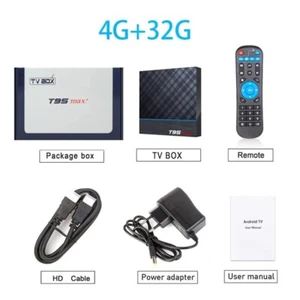 Android TV Box, T95 Max+ Android 9.0 TV Box Amlogic S905X3 Quad-core - Picture 1 of 1