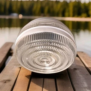 "Instalador de luz de ojo de buey de techo de vidrio esmerilado blanco Art Deco 5,75""" - Imagen 1 de 8