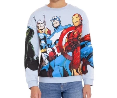 复仇者联盟男孩圆领运动衫,尺寸 L (14-16) 全新带标签 — 第 1/4 张图片