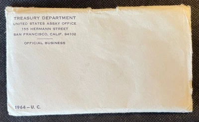 1964 Mint Set. Complete and original. 10 coins Both "P" & "D"(SC1125-299) - Image 1 of 3