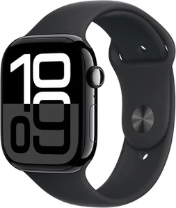 Apple Watch Series 10 GPS 46mm Boîtier en Aluminium Noir Bracelet Sport M/L Noir de Jet MWWQ - Photo 1 sur 7