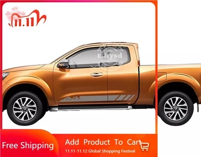 适用于日产 Navara Np300 山地条纹图形贴纸乙烯基 2 件 全新 — 第 1/4 张图片