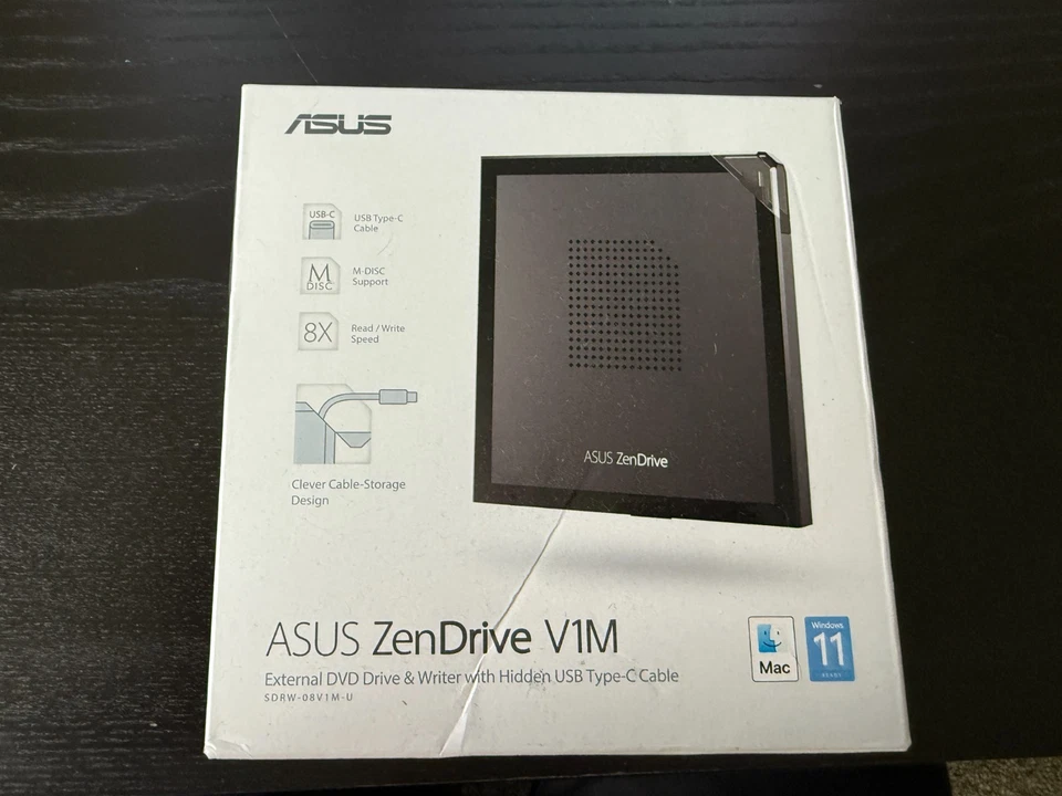 ASUS USB Type-C External DVD Drive Model ZenDrive V1M (SDRW-08V1M-U) - Image 1 of 1