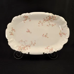 CFH/GDM Haviland Platter Tray 15" X 10" Pink Floral Embossed 1891-1900 Limoges - Picture 1 of 12