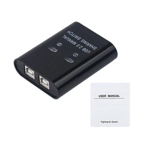 2 w 1 Out USB2.0 Przełącznik Ręczny USB HUB Share Printer Sharing Converter d - Zdjęcie 1 z 12