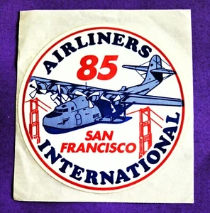 Adesivo PAN AM Martin 130 aerei di linea 1985 convenzione SFO - Foto 1 di 1
