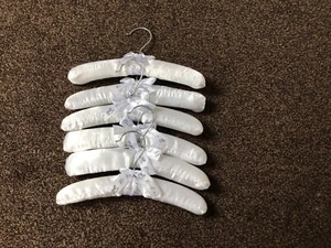 job lot of baby clothes satin padded coat hangers x 6 New - Picture 1 of 3
