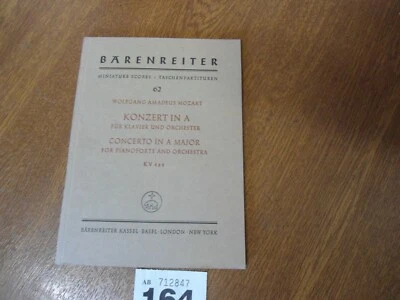 MOZART  Concert in A major for Piano & Orchestra kv 488 / Barenreiter Score - Image 1 of 4