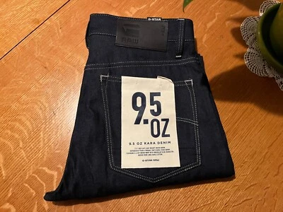 G STAR TRIPLE A STRAIGHT FIT 9.5 OZ KARA DENIM JEANS NWT 30 X 32 VERY NICE! - Image 1 of 4