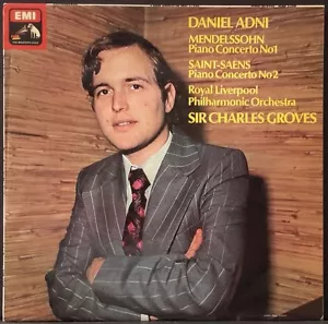 HMV ASD 2208 MENDELSSOHN SAINT-SAENS PIANO CONCERTOS UK DANIEL ADNI GROVES UK - Foto 1 di 2