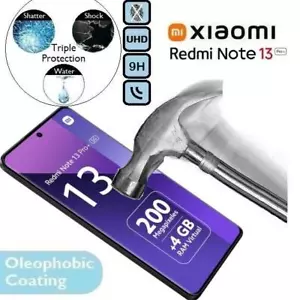 100%Tempered Glass Screen Protector (&5G) Fits/For Xiaomi Redmi Note 13 Pro Plus - Picture 1 of 2