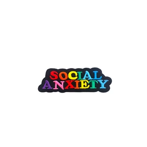 Parche Social Anxiety Termoadhesivo Multicolor Ropa Plancha Calor Patch - Picture 1 of 2