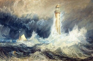 Bell Rock Lighthouse Painting by Joseph Mallord William Turner Reproduction - Picture 1 of 3