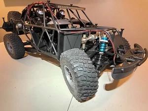 LOSI Super Baja Rey Rear Aluminum Chassis Brace Steel Buffer Mount Shock Red - Picture 1 of 7