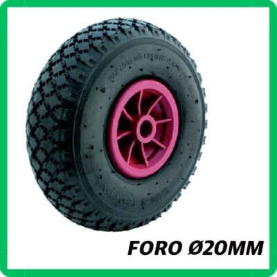 ruote per carrello carriola pneumatica portapacchi portatutto nuovo Ø 200mm - Immagine 1 di 3